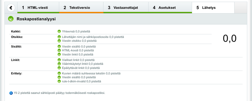 Roskapostianalyysityökalu